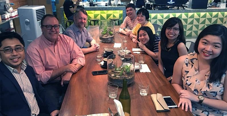 Group of people including Via team members
